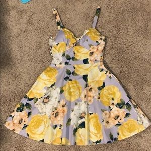 Speechless Yellow Flare vintage style dress